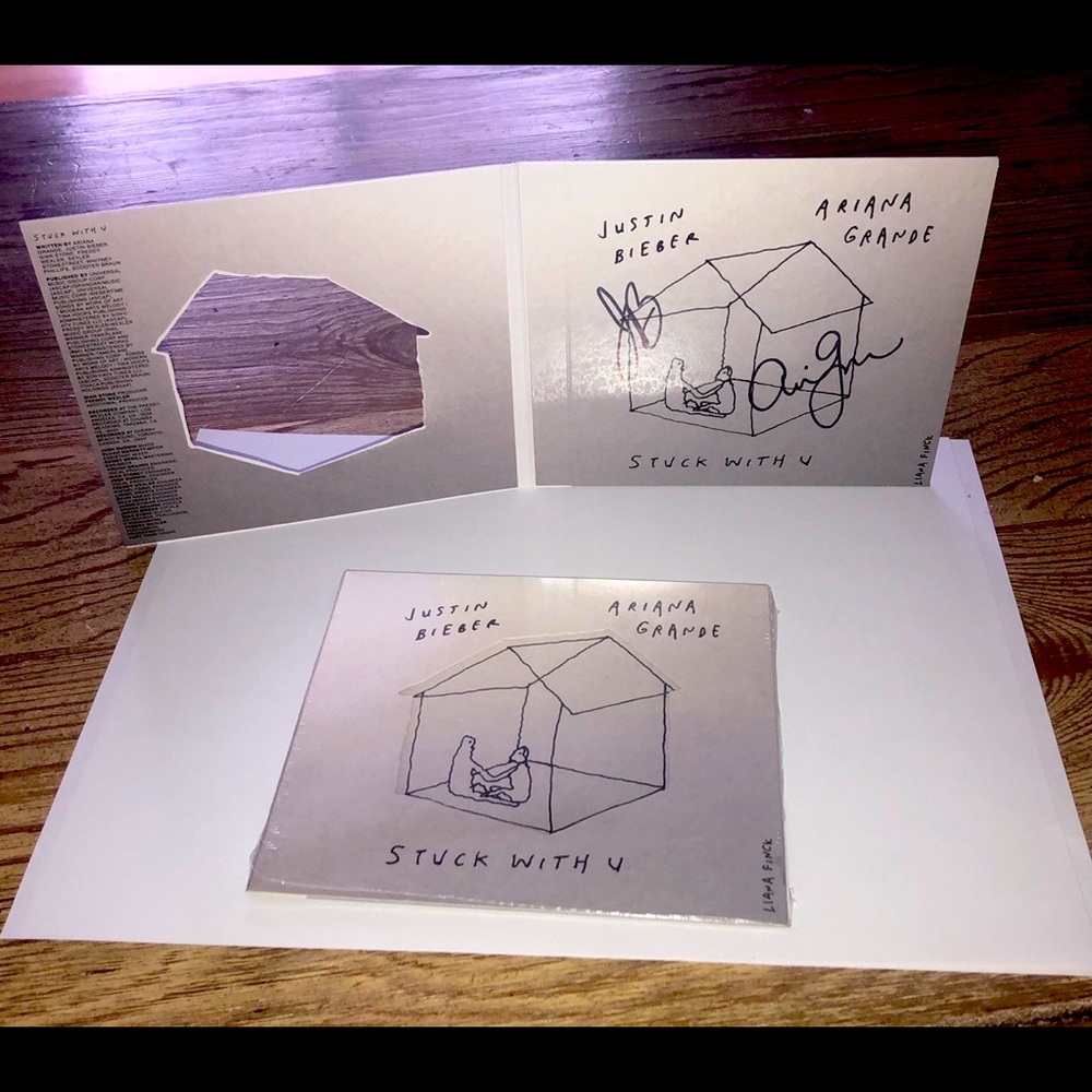 Justin Bieber & Ariana Grande Signed CD unopened